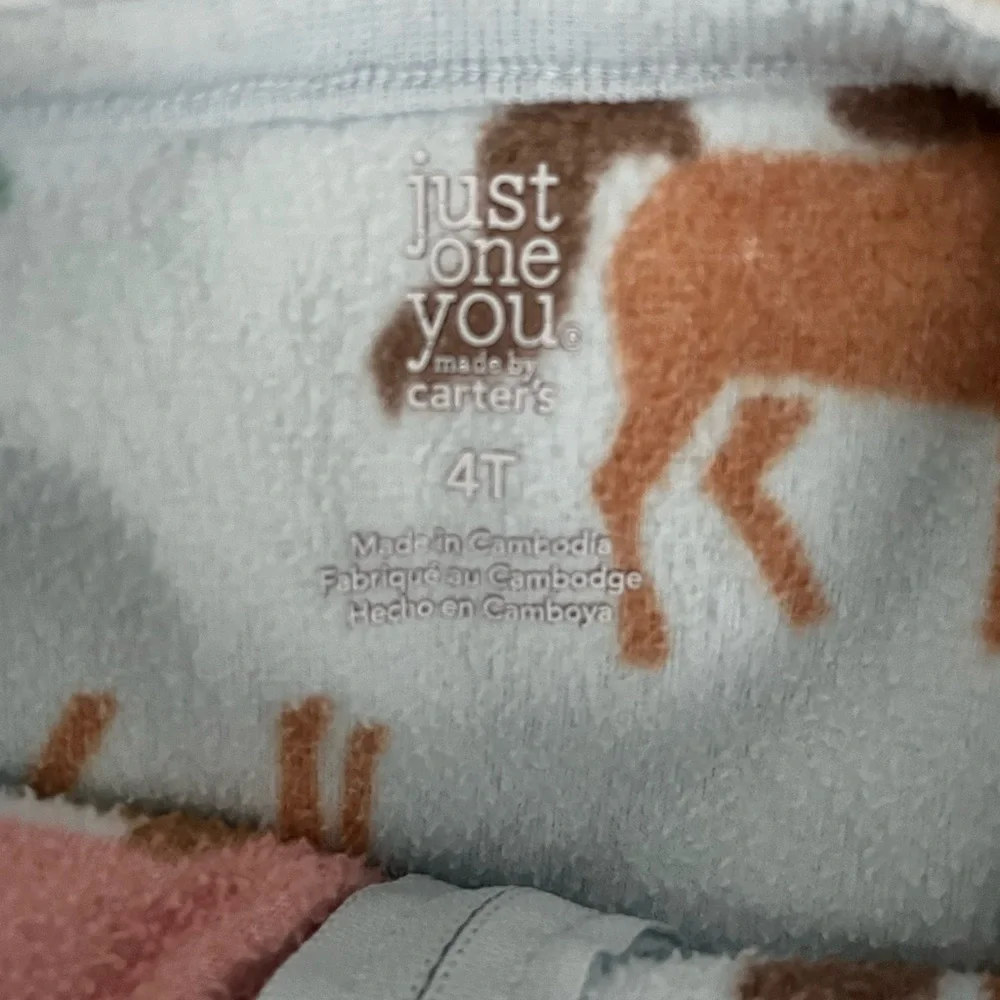 Footed pajamas Fleece warm 4T girl’s horses